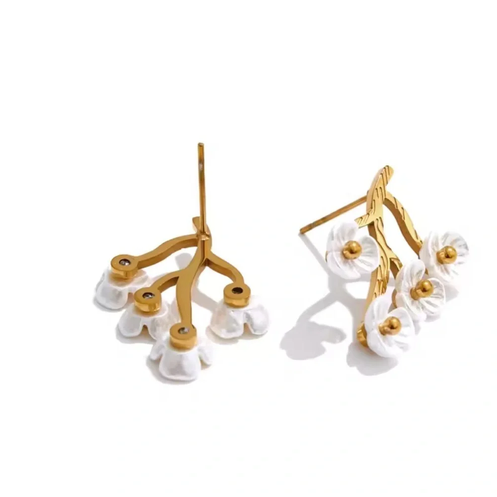 Cherry Blossom Gold Earrings